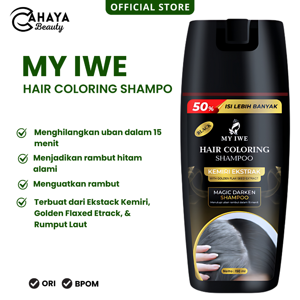 My Iwe Shampo Hair Coloring 150 ml My Iwe Shampo  beli 2 lebih murah + Cultusia Shampo Penghitam Uba