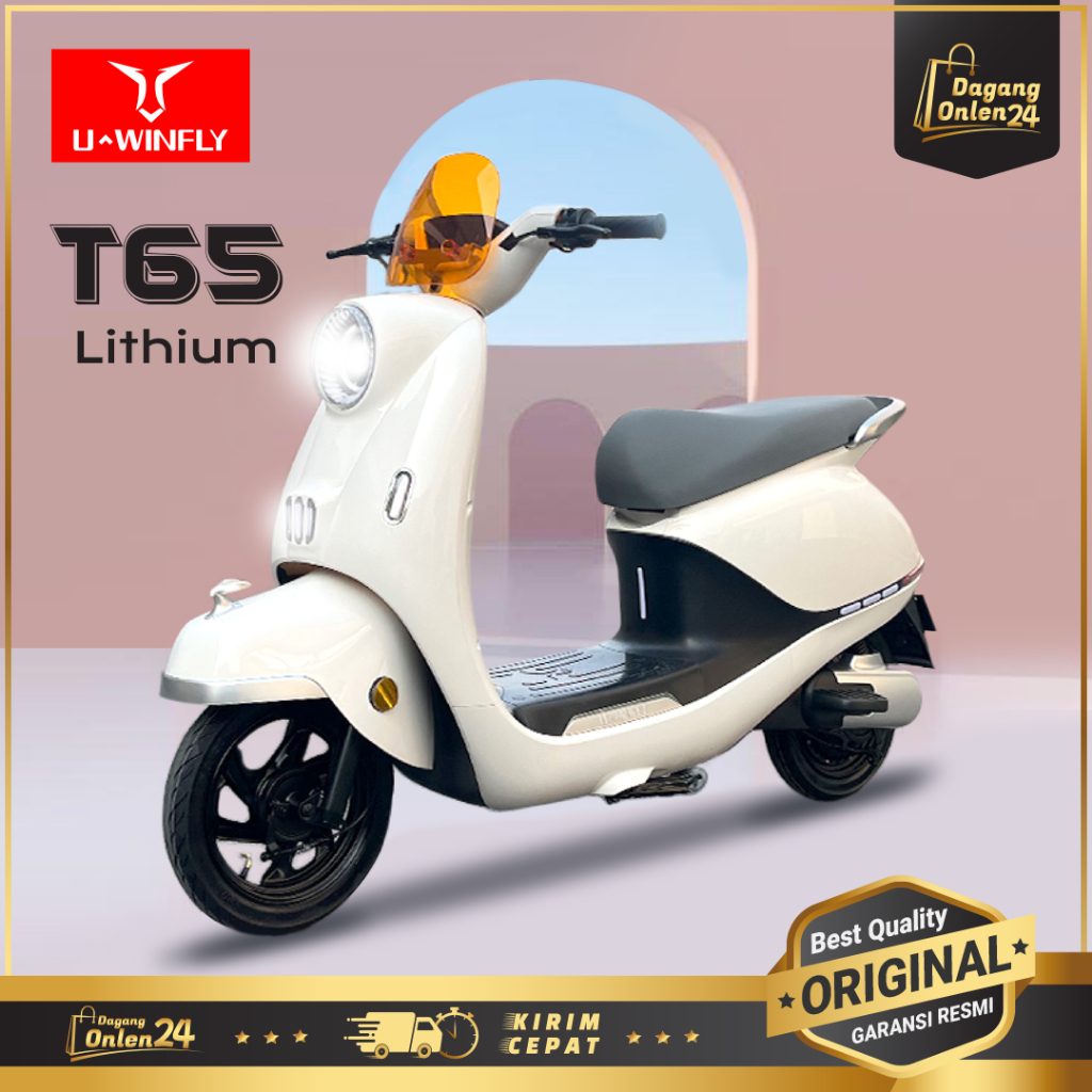 Sepedah Listrik Uwinfly T65 Lithium Mirip Vespa Anti Air Ebike Murah Dewasa Dan Anak Garansi Resmi