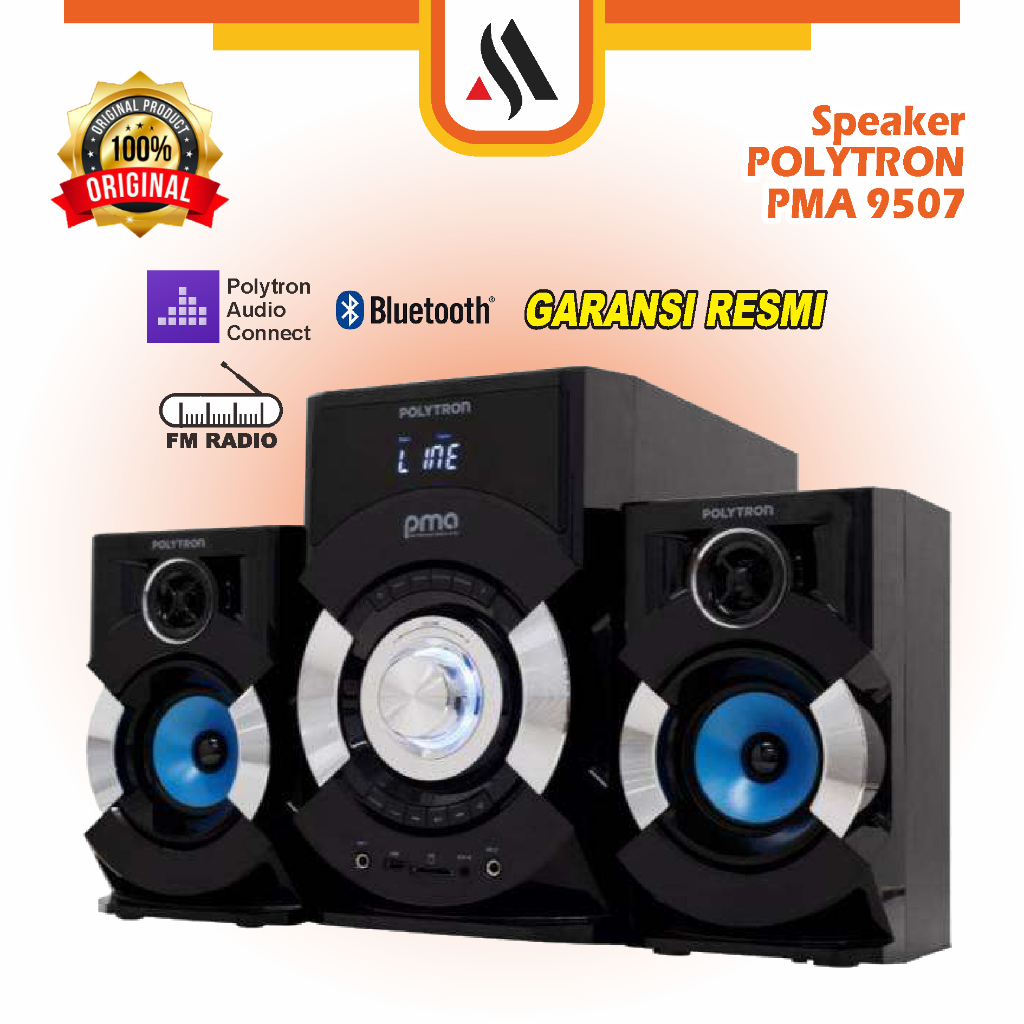 Speaker POLYTRON PMA-9507 EXTRA BASS Speaker | SPEAKER SALON AKTIF BLUETOOTH POLYTRON PMA 9507