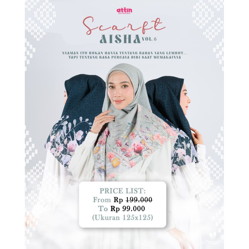 [READY STOK] Aisha Voal Scarf by Attin Hijab/ORI ATTIN