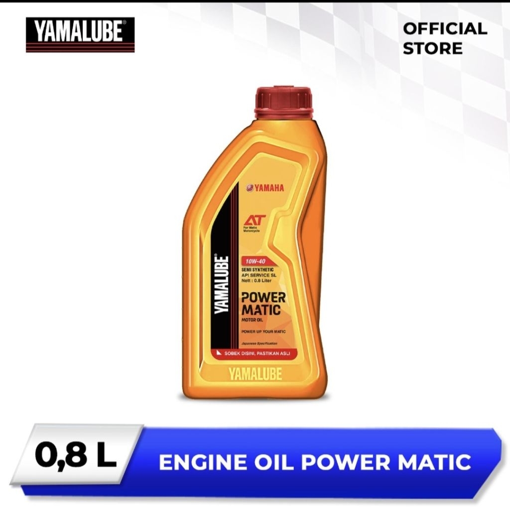 Paket Oli Yamalube Power Matic 10W-40 0.8L + Oli Gardan Yamaha 100ML