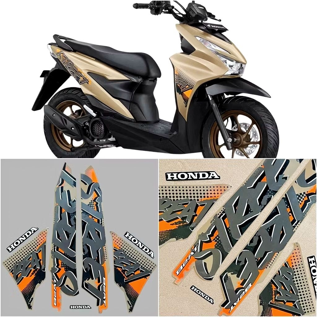 STRIPING LIS STICKER HONDA BEAT STREET BROWN 2025 2026 TERBARU STIKER BEAT STREET 2025