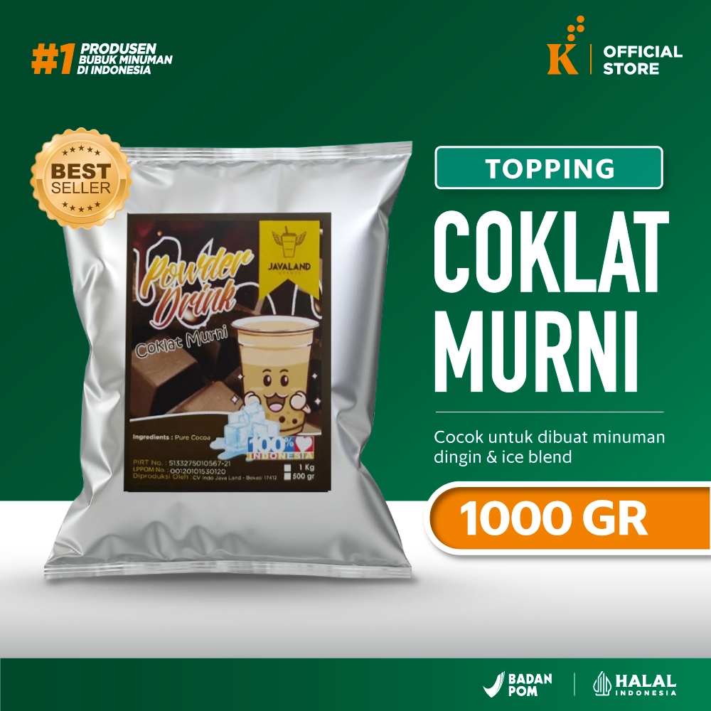 Bubuk Coklat Murni 1kg untuk Minuman Bubble Drink dan Es Coklat
