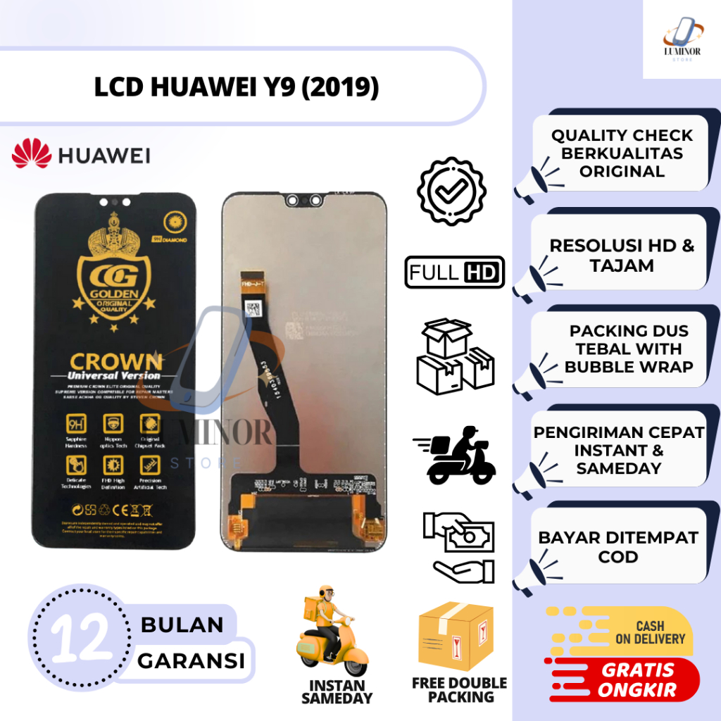 LCD Touchscreen HUAWEI Y9 (2019) Fullset Complete