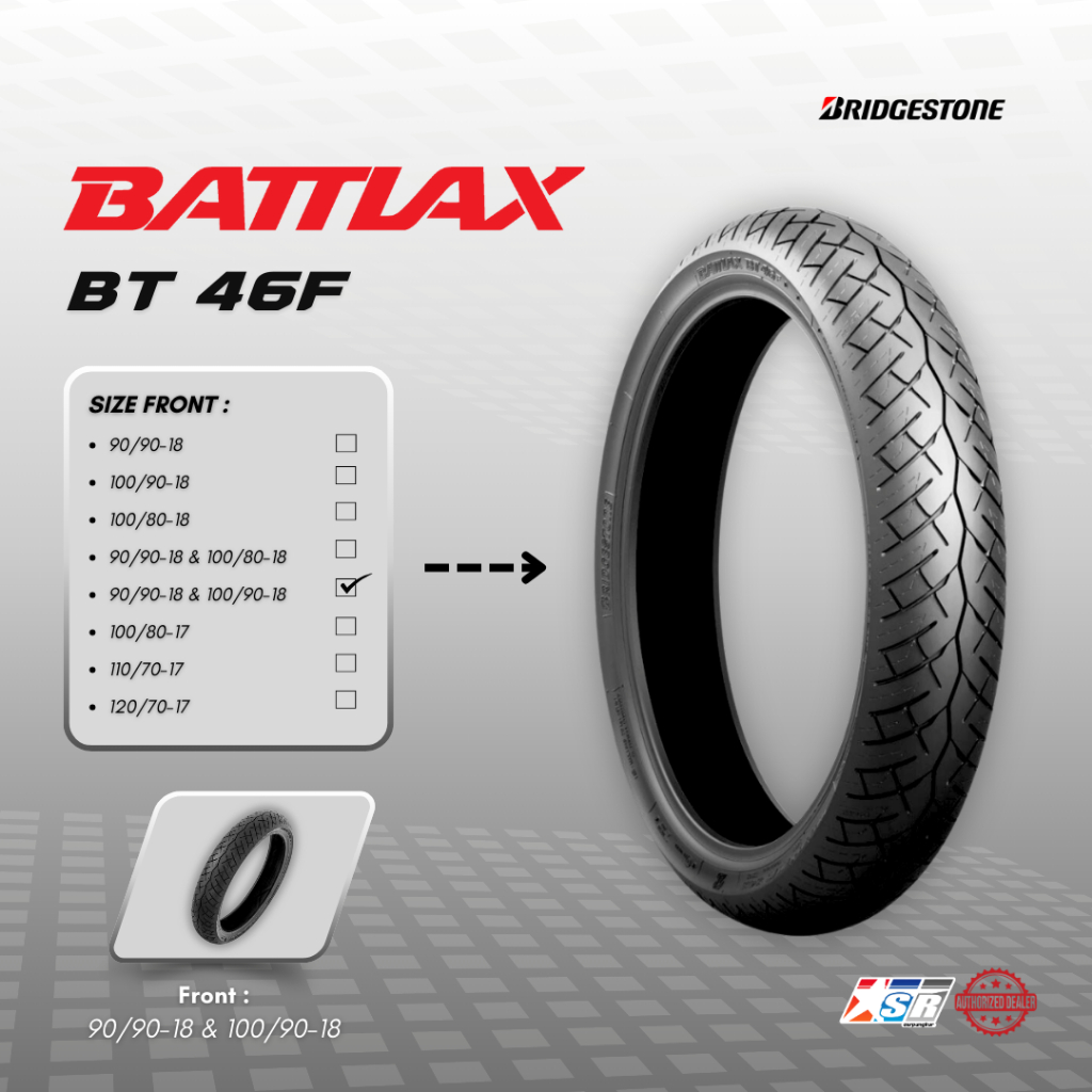 Ban Battlax Bridgestone BT46 F 90/90-18 & 100/90-18 Original Bandung