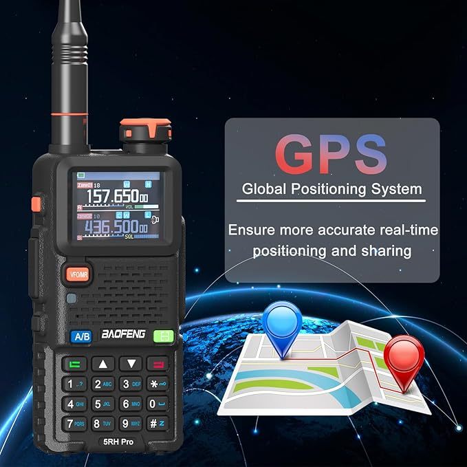 Baofeng UV-5RH Pro 3 Band Dengan GPS 8 Watt HT Baofeng