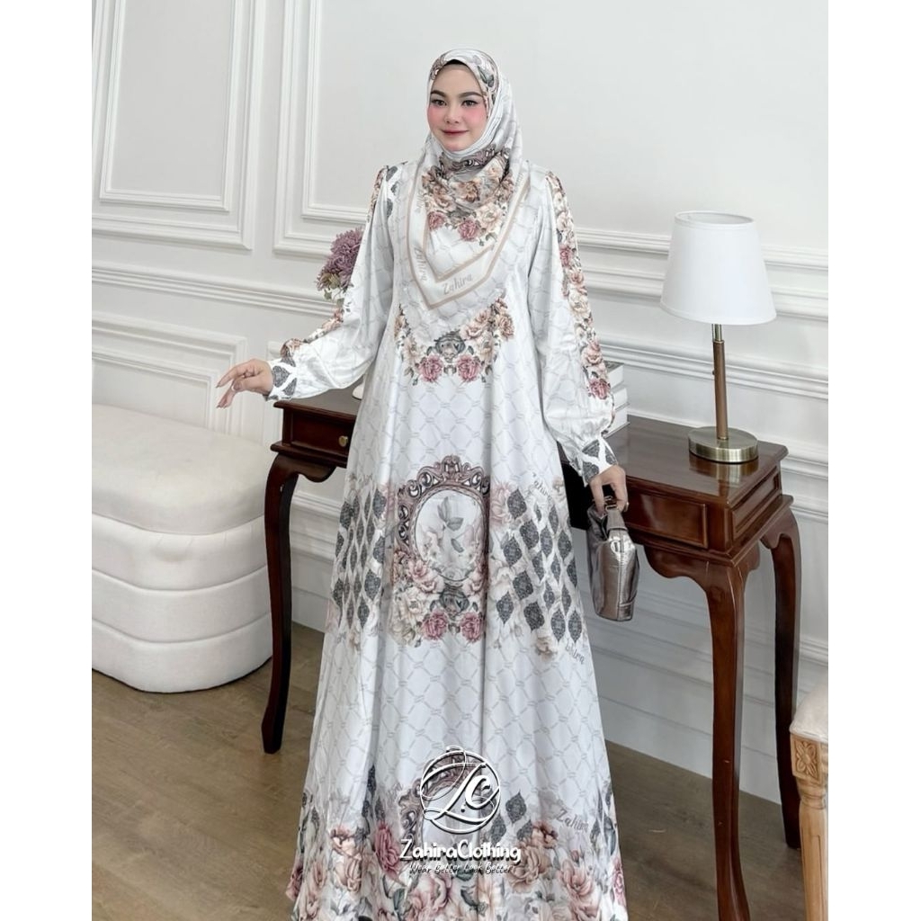 Aluna Series By Zahira syari / Gamis set syar'i Terbaru / Gamis mewah
