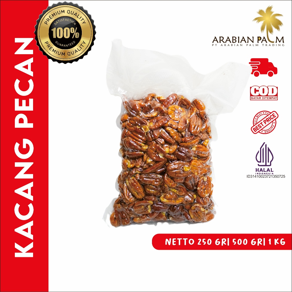

Pecan Halves Premium – Kacang Pecan Belah Utuh