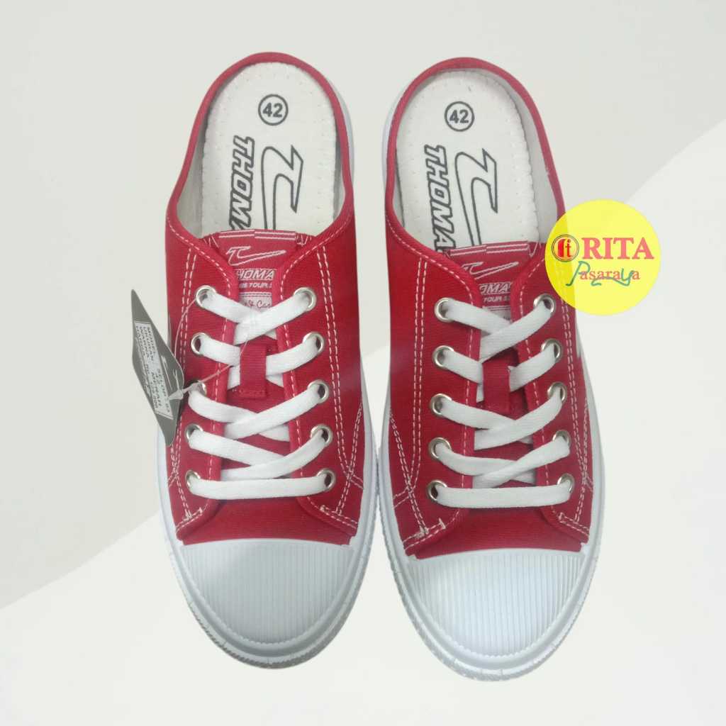 Sepatu Sandal Thomas Pria Warna Merah Putih