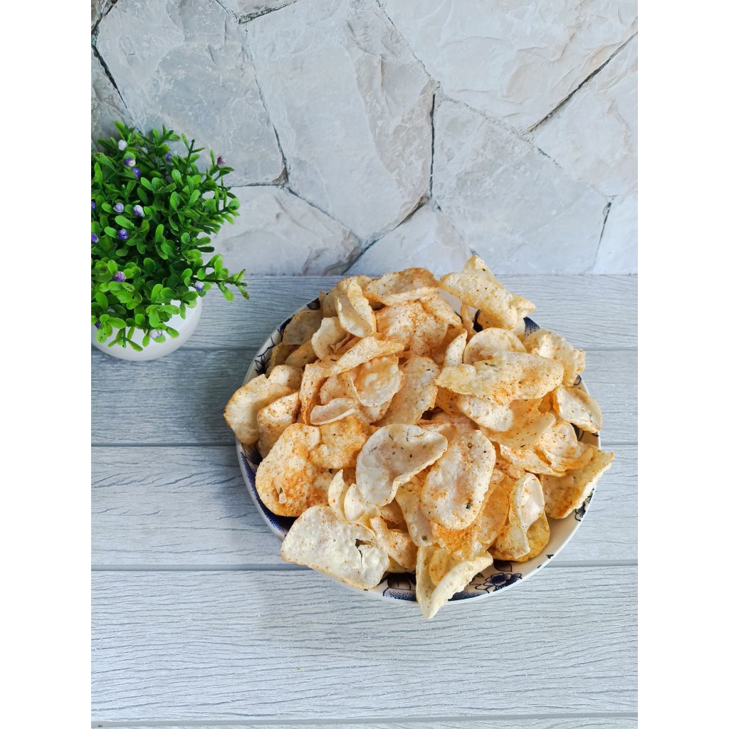 Opak koin pedas/opak singkong bulat/opak wonosobo