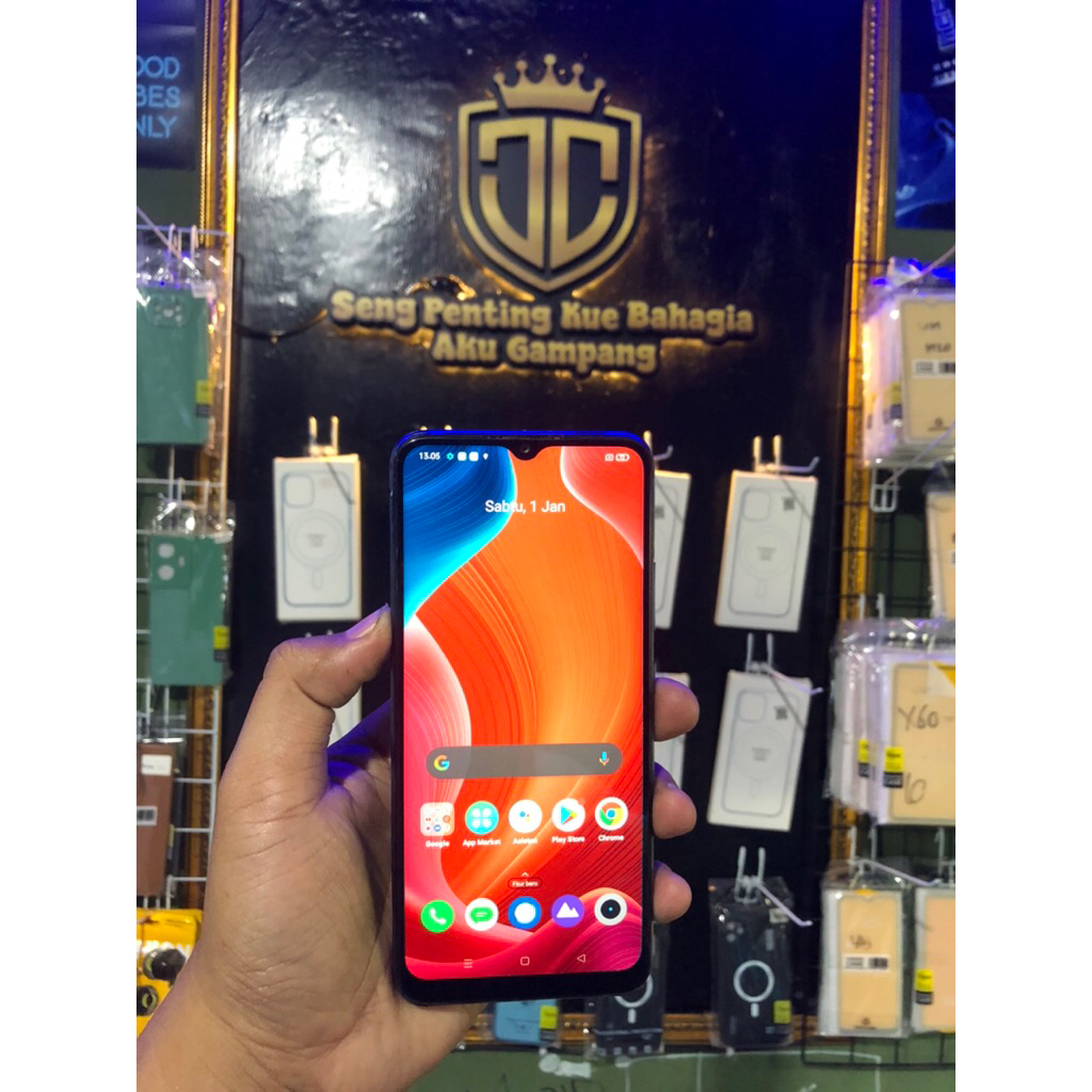 realme c15 second Ram 4 internal 64 original Normal dan garansi