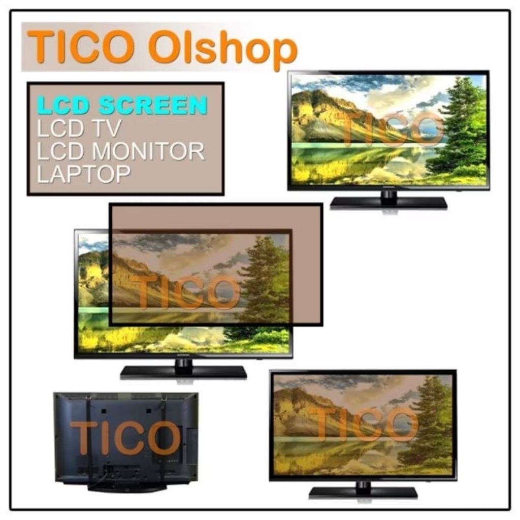 Protector screen 55 inci pelindung kaca anti glare tv  No Glare No Sharp Efficient Cool Clear Health