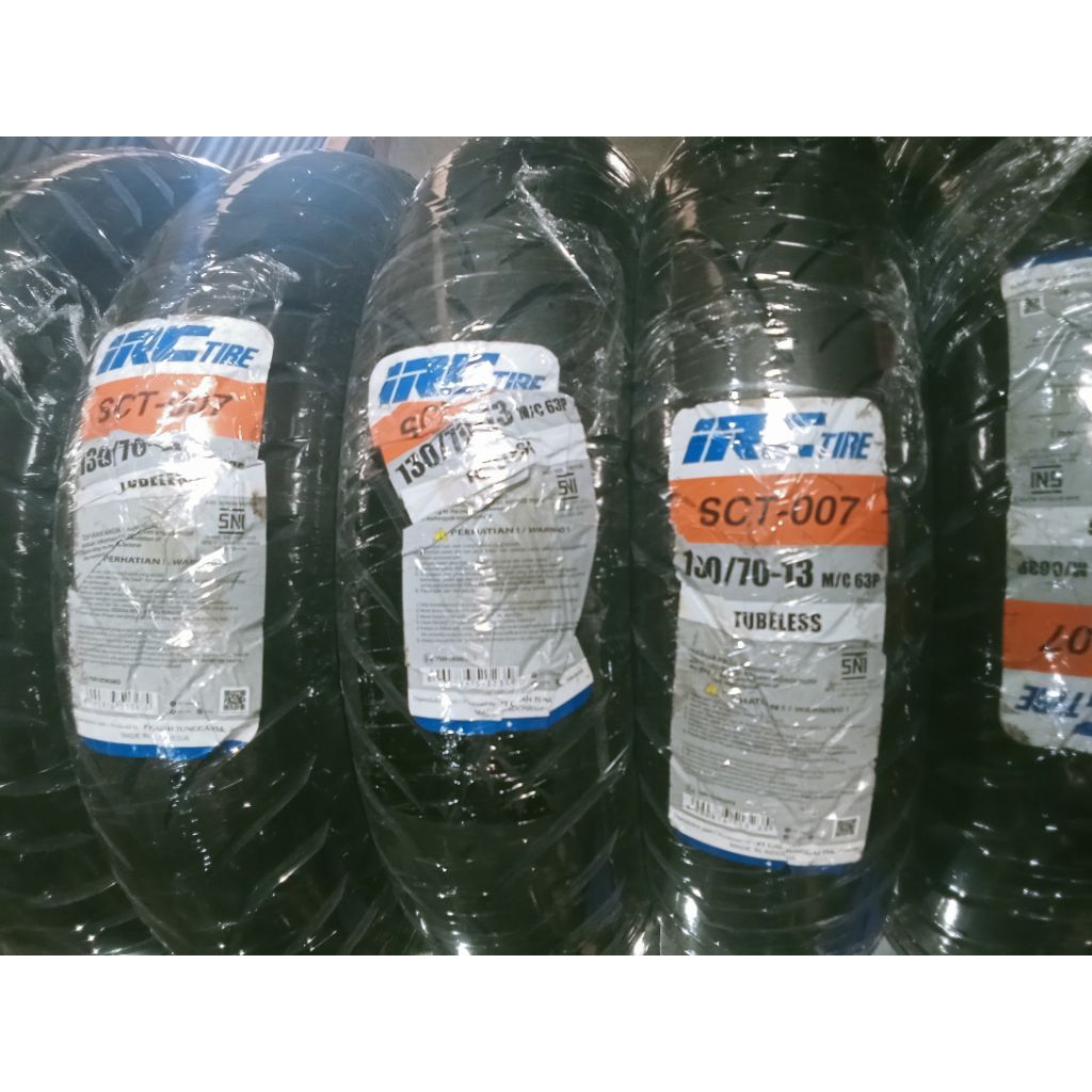IRC BAN LUAR BELAKANG TUBELESS 130/70-13 SCT 007 M/C 63P NMAX PCX 160// IRC ORIGINAL