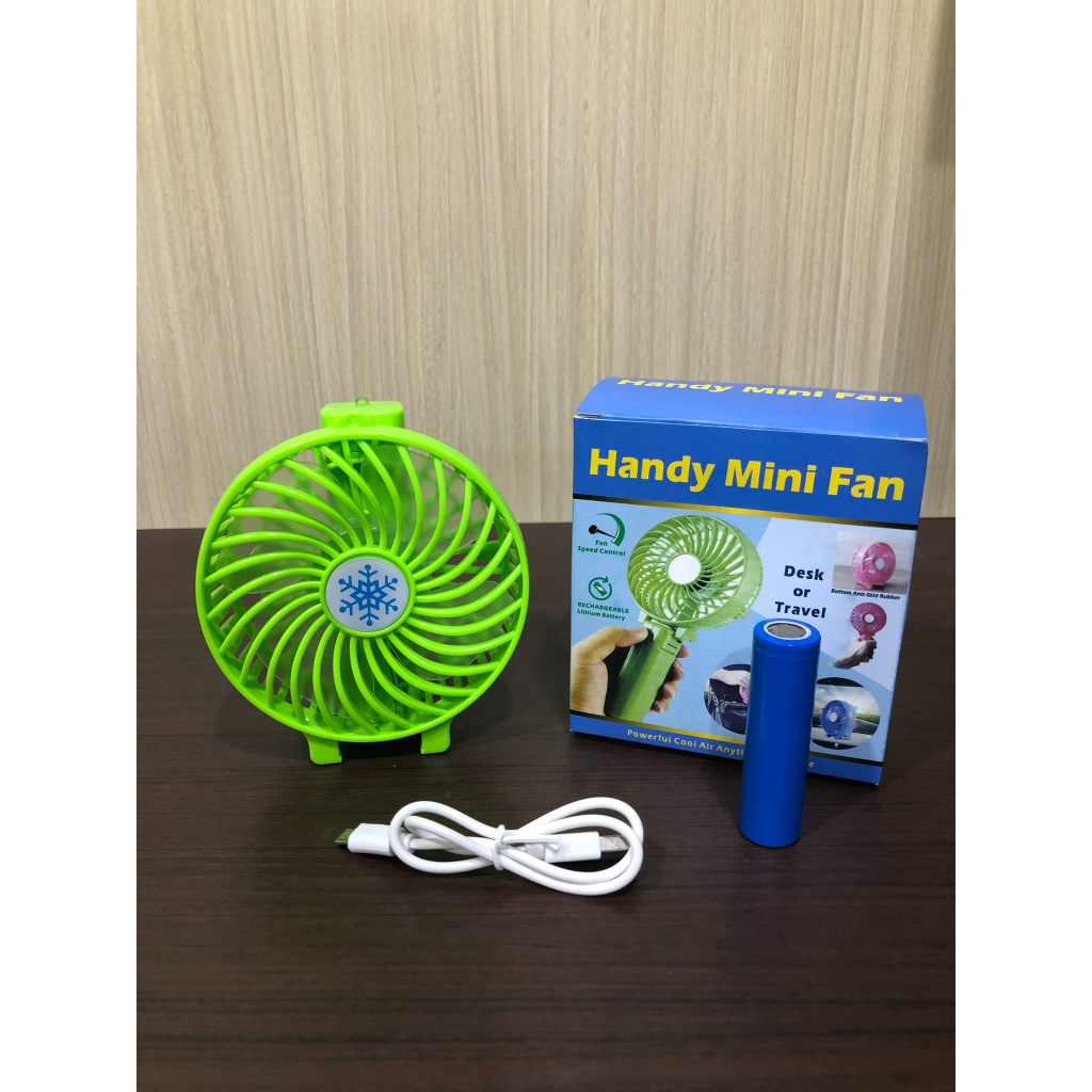 Portable Mini Fan/Kipas Angin Portable Lipat dengan kabel charger dan Batre cas