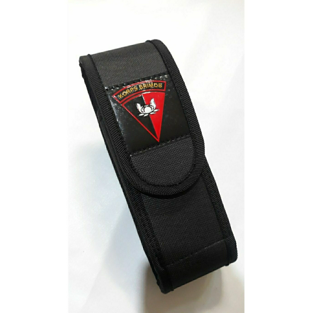 Tempat senter - Sarung senter - Kotak senter - wadah senter pinggang logo brimob