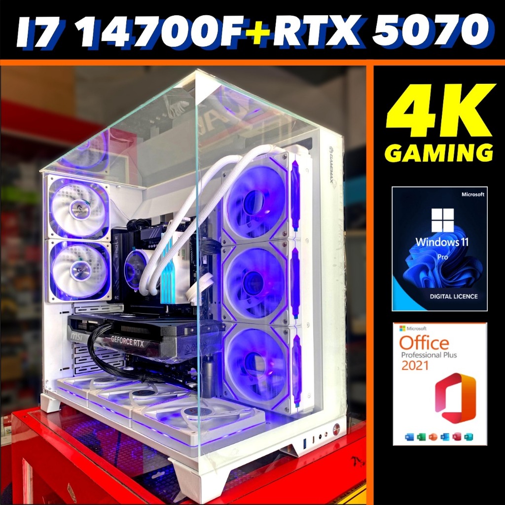 PC RAKITAN INTEL CORE i7 14700F RTX 5070 12GB 16GB DDR5 512GB NVME 650W BRONZE KOMPUTER SIAP NGACIRR