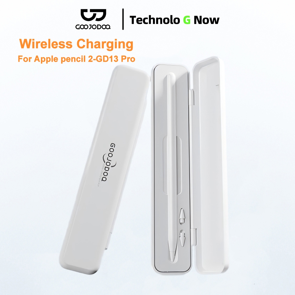 Goojodoq Wireless Charger for iPad Pencil 2nd Gen GD13 Pro Stylus Case Storage Box Holder Portable