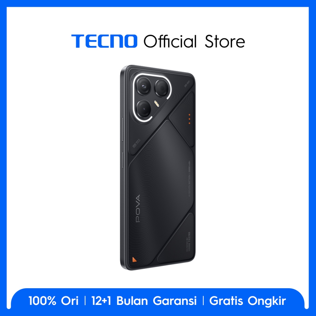 TECNO POVA 7 5G 8+8GB*/128GB, 6000 mAh, Mediatek D7300 Ultimate, 144Hz Smooth Display , 50MP Primary Camera, Wireless Powerbank, Android 15 - HiOS 15 - POVA7 - Gambar 4