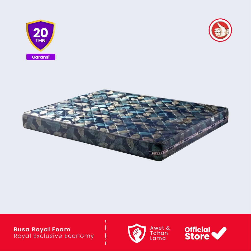 JEMPOL FURNITURE || KASUR BUSA ROYAL ECONOMI EXCLUSIVE / REE BIRU / MERAH TEBAL 20CM
