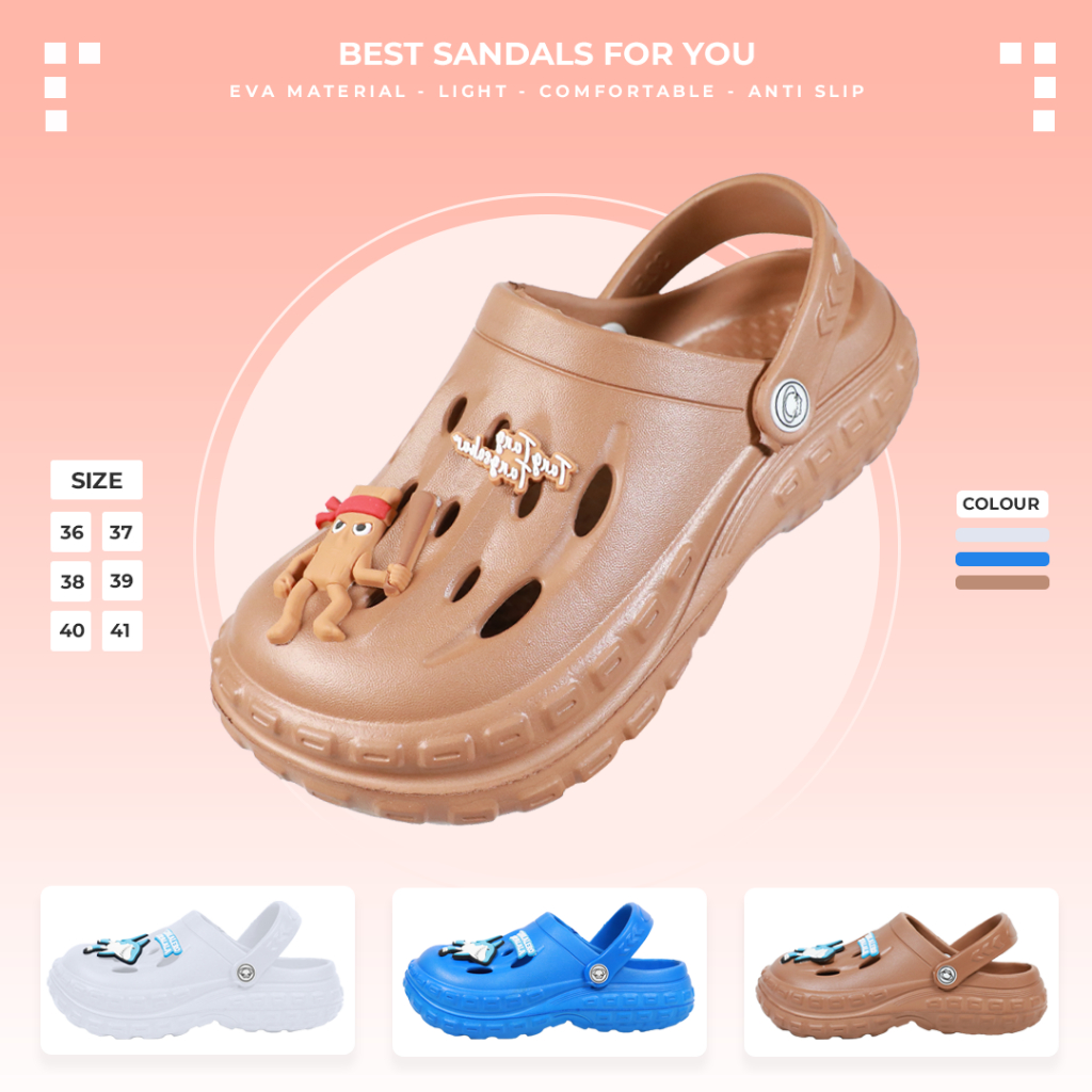 Sandal Anak Cowok 711T-1 Sandal Anak Karakter | Sandal Baim Karet Jelly Full | Sandal Anak Cowok Ker