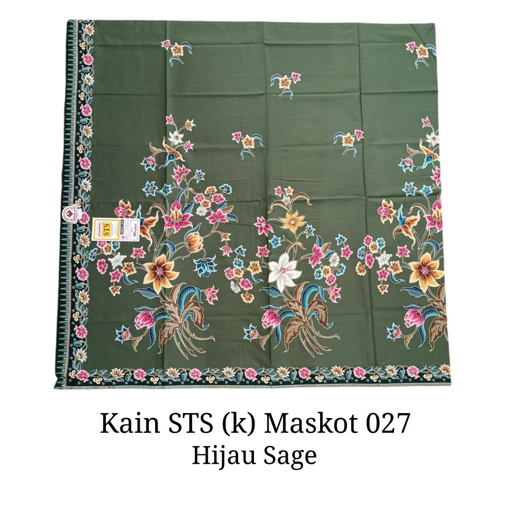 Kain Batik Unggul Jaya - Putri Jelita - STS (K) Maskot 027 - Bunga Akar Tunjang Motif Elegant