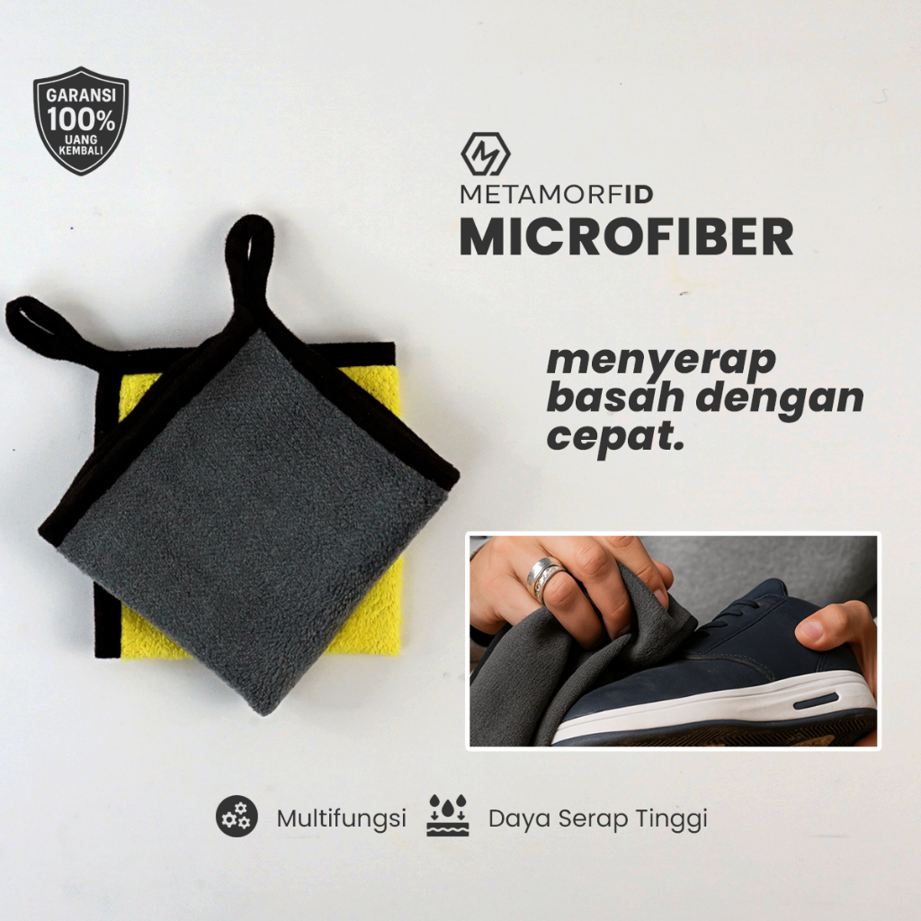 Metamorfid Microfiber Cloth/Lap Microfiber Serbaguna 250gsm