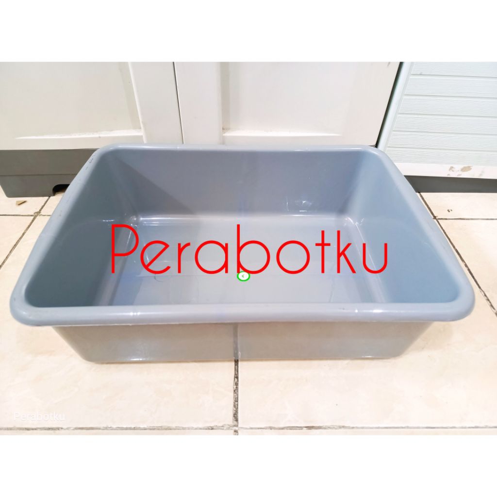Baskom Segi Abu Jumbo Alaska / Tempat Wadah Plastik Kotak Serbaguna