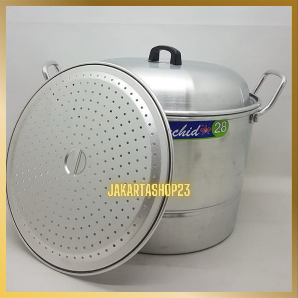 Dandang Langseng Panci Kukus Serbaguna ORCHID No.28 ( 3,5 Liter Nasi )