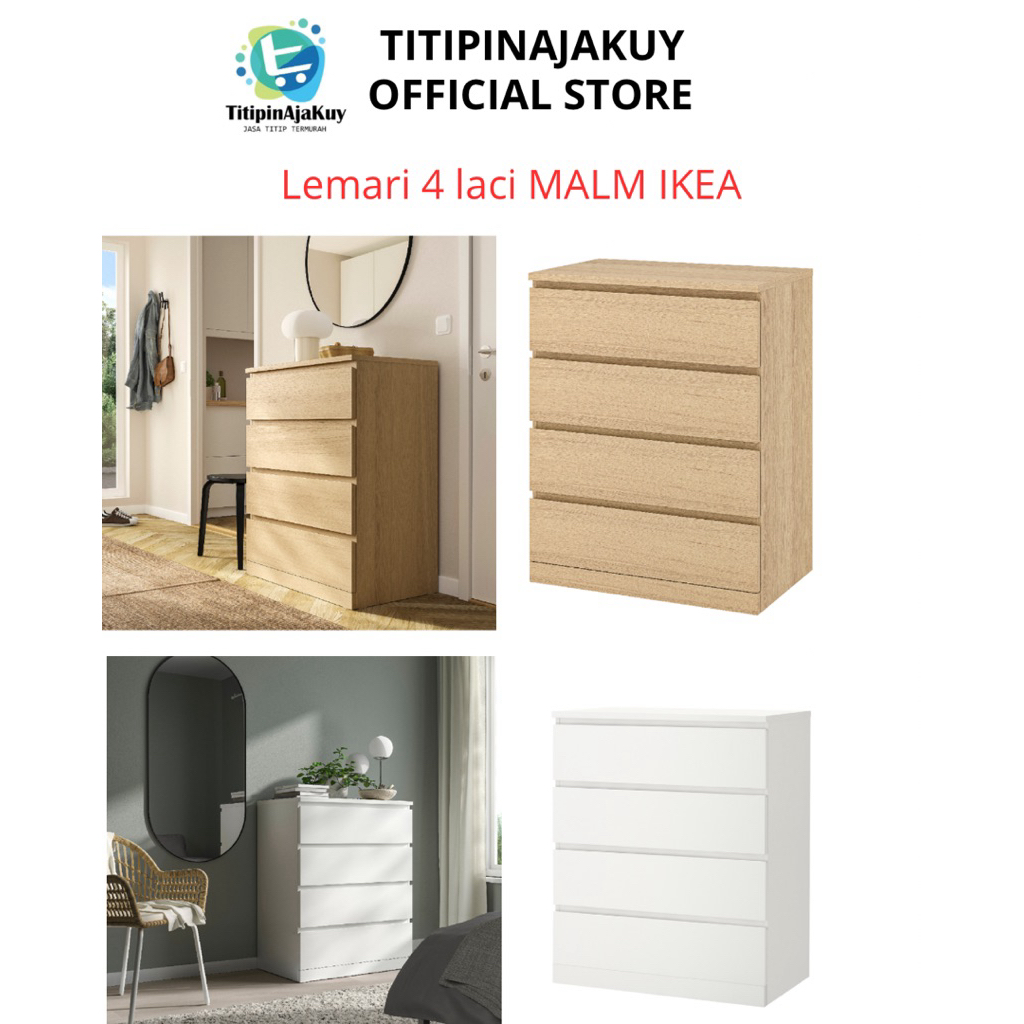 lemari pakaian 4 laci drawer pakaian 4 laci MALM