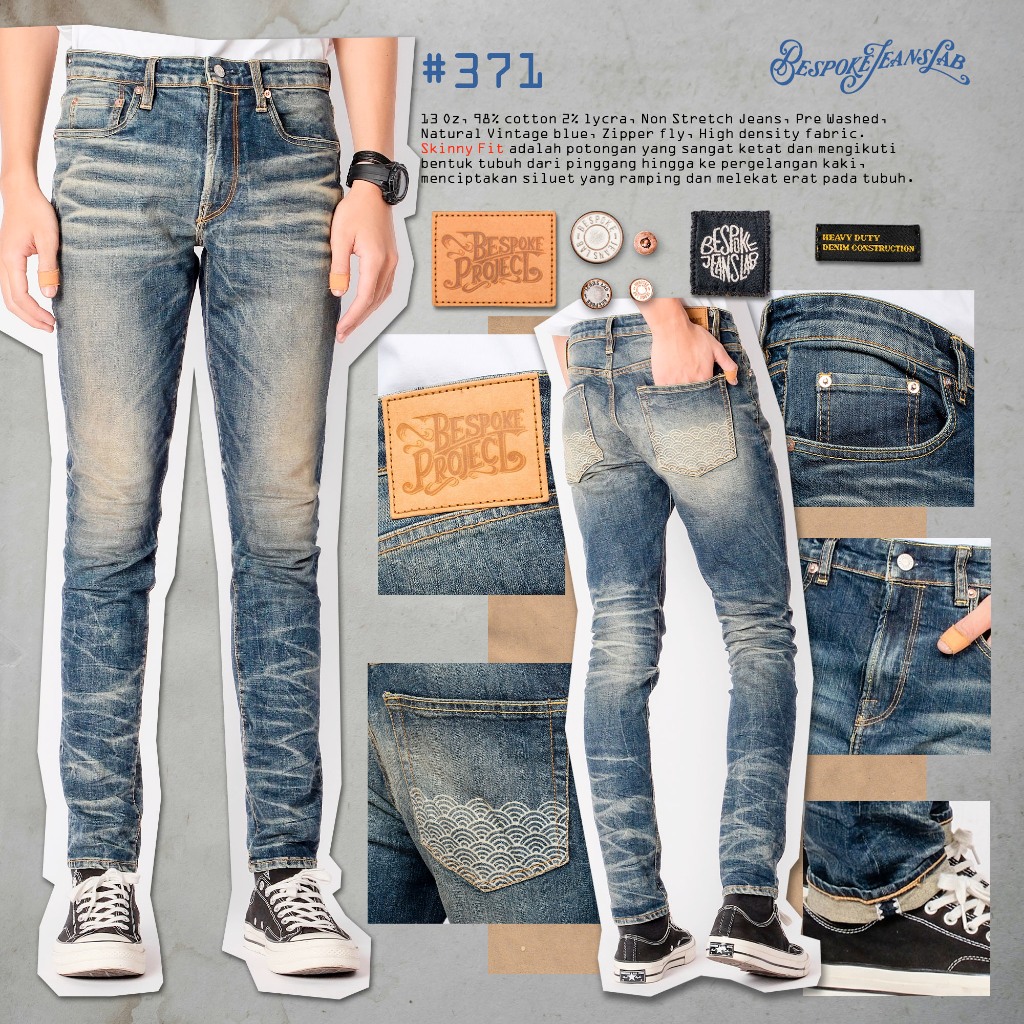 Bespoke Project - Celana Jeans Denim No.371 Slim Tapered