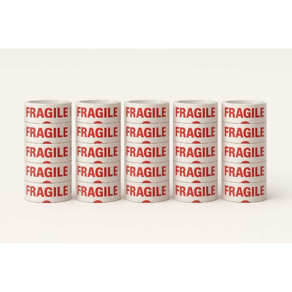 

6 PCS - Lakban Fragile Fragile Putih MPI 48 mm x 50