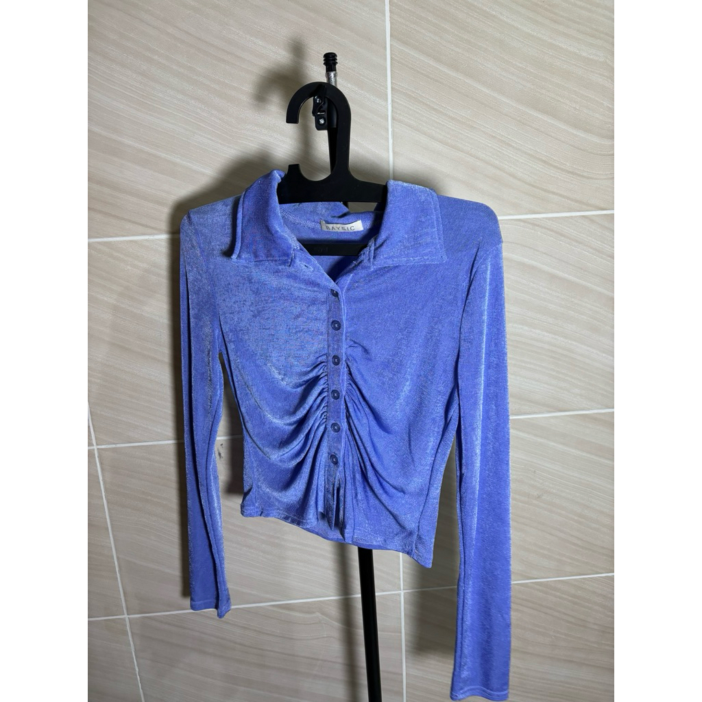 CROP TOP BIRU BIG SIZE