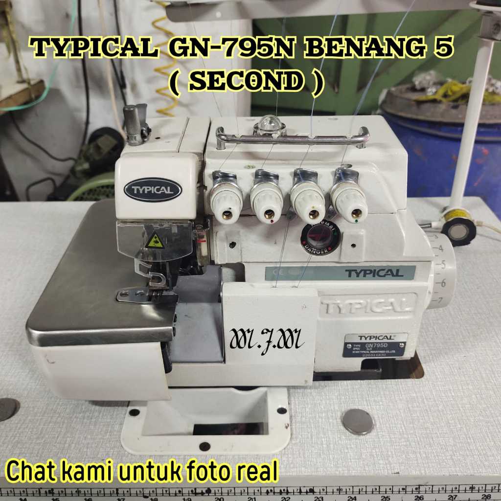 Mesin jahit Obras Original Benang 5 DIRECT DRIVE  TYPICAL GN-795D ( SECOND )