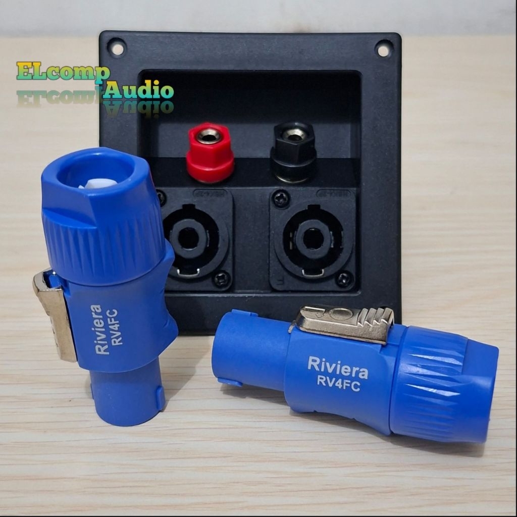 Terminal Box Salon Speaker 2 in 1 Plus 2 Jack Spikon Riviera Biru