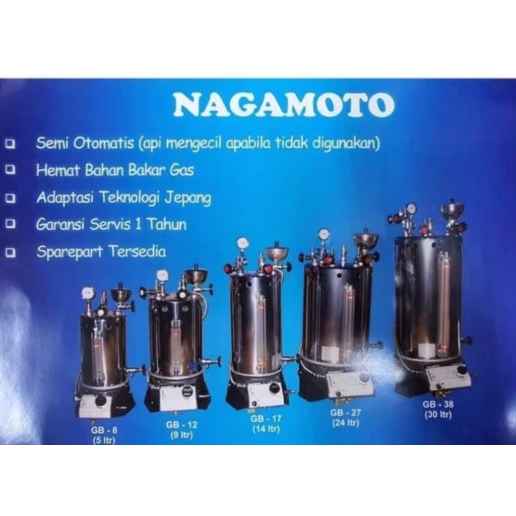 boiler nagamoto GB17 baru
