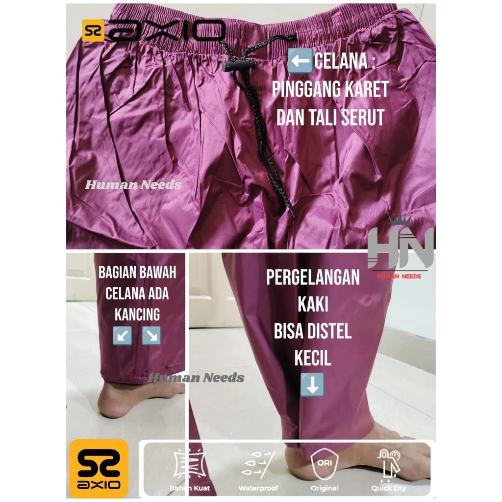 DISKON JAS HUJAN AXIO EUROPE PRIA WANITA ORIGINAL MANTEL HUJAN SETELAN AXIO ASLI ORI 100% - JAS