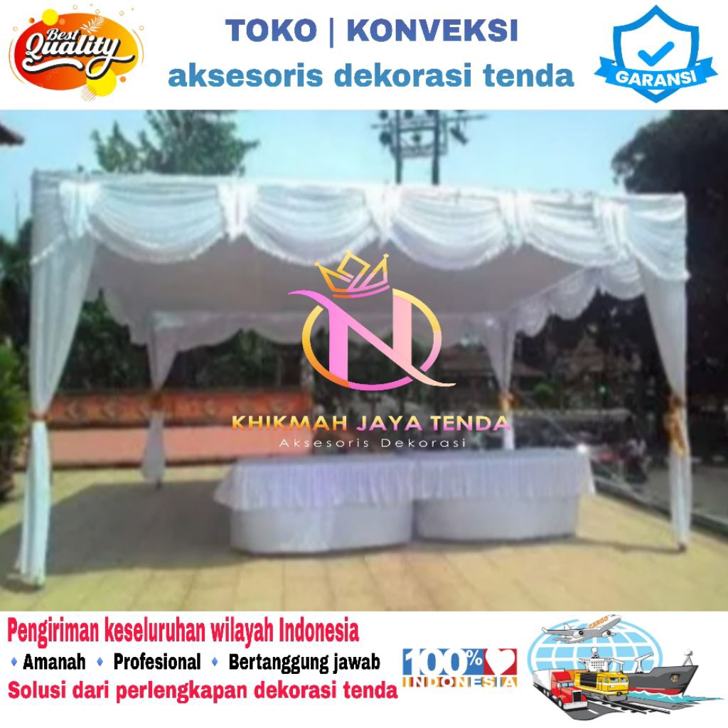 plafon tenda datar kombinasi warna dekorasi plafon tenda