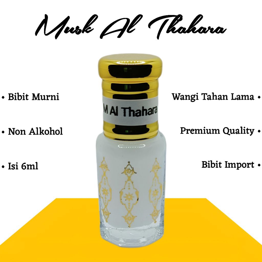 Minyak Wangi Arab MUSK AL THOHAROH (6ML) Original Bibit Murni Wangi Tahan Lama / Minyak Wangi Sholat