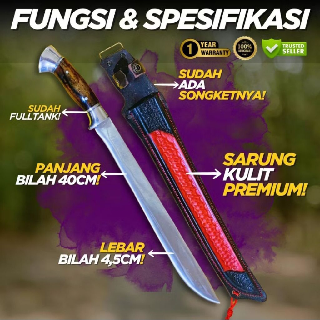 Golok kebun Multi Pungsi potong Kayu Potong bambu Rekomendasi Banget