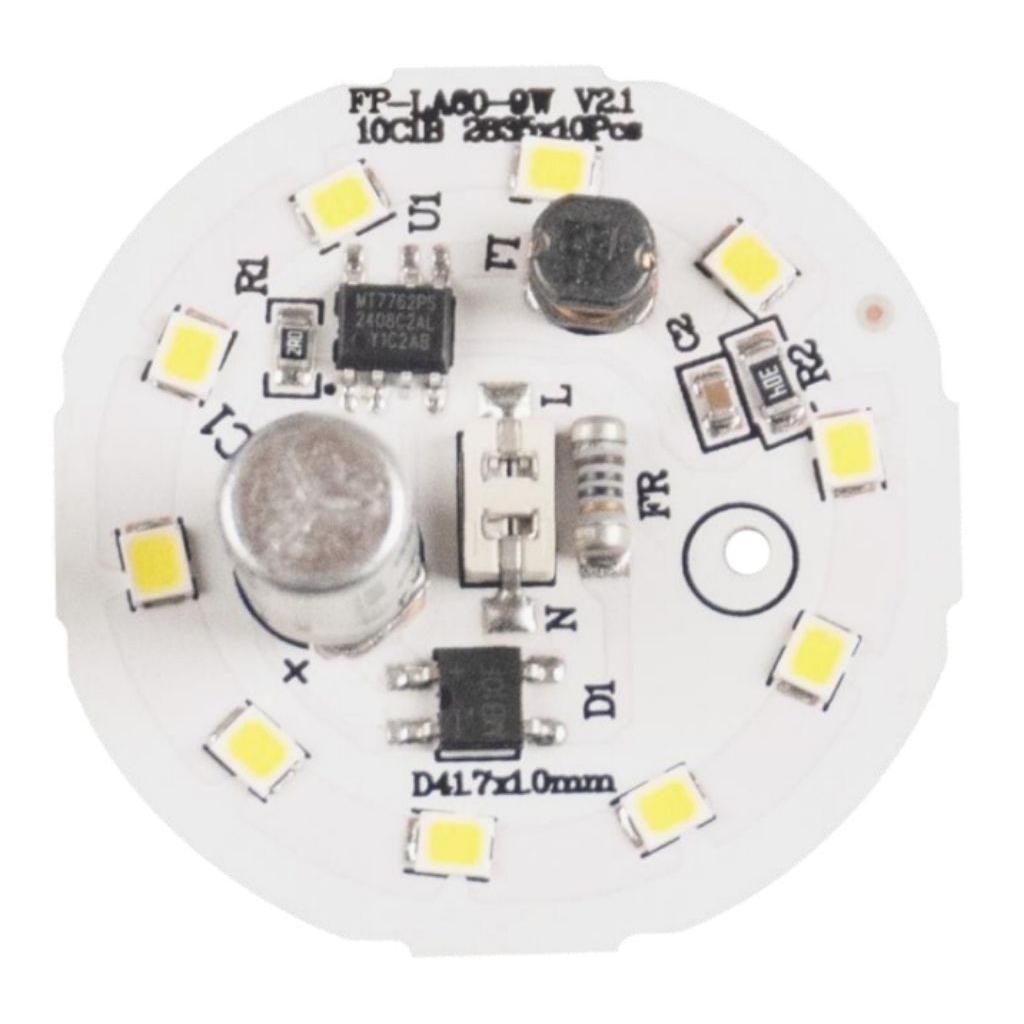 pcb led ac dob eco super 9 watt 9 volt DM41.7MM / pcb led 9w 9v / mesin lampu led 9w