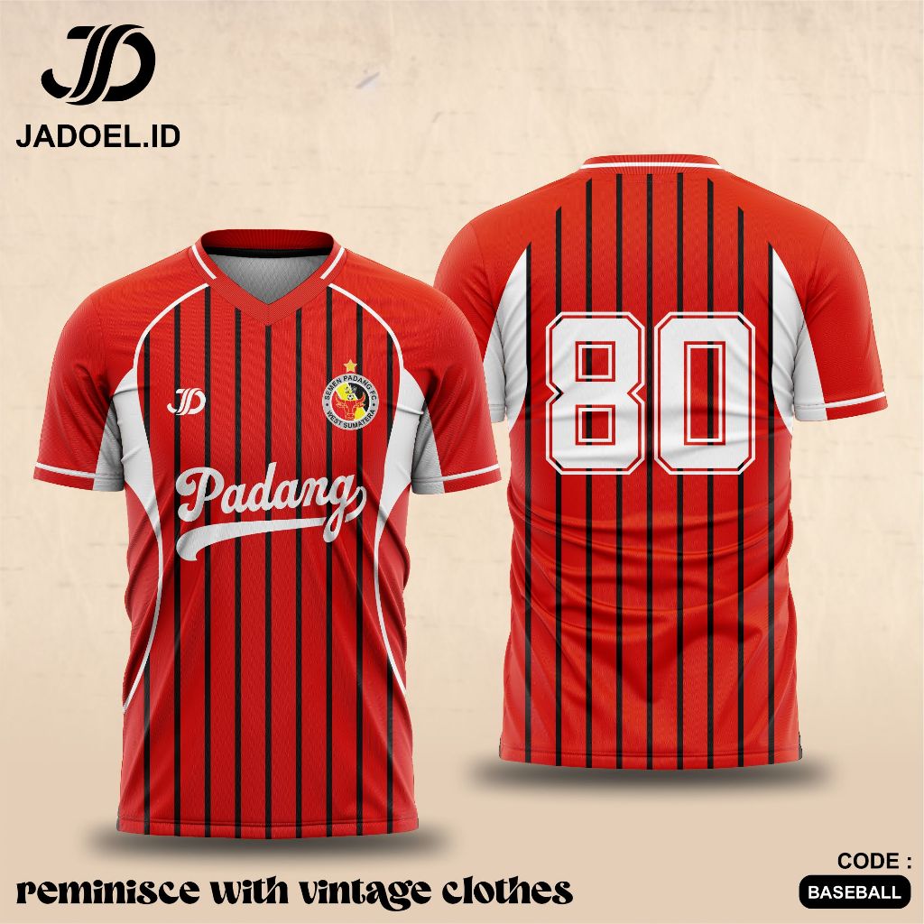 Jadoel_Jersey Retro Baseball Semen Padang Home Away Free Custom Nameset Full Printing