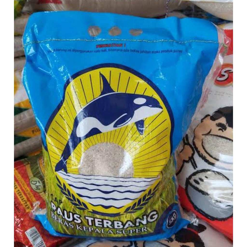 

Beras super punel beras PAUS TERBANG kemasan 5kg X 5pcs