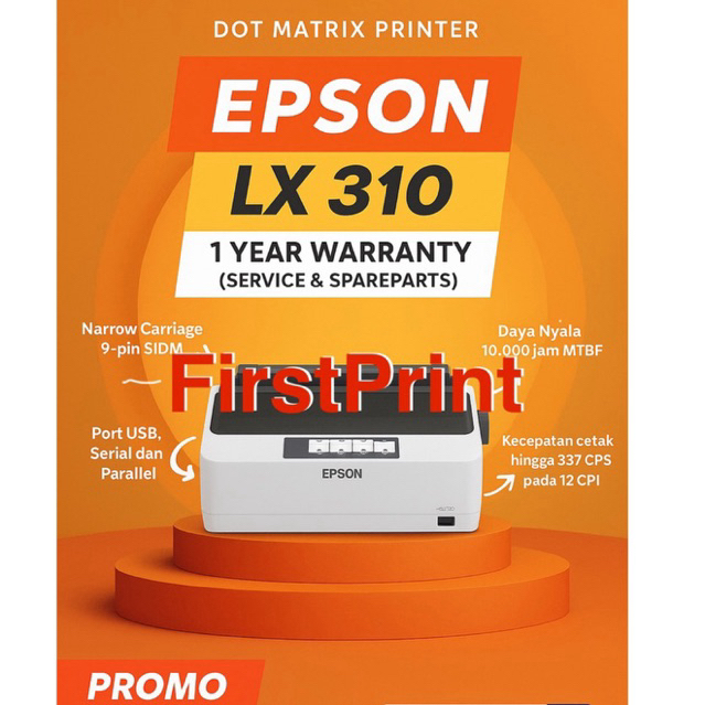 Printer Epson Dot Matrix LX310 / LX-310 / LX 310  Kertas NCR, Rangkap untuk Invoice / Surat Jalan / 
