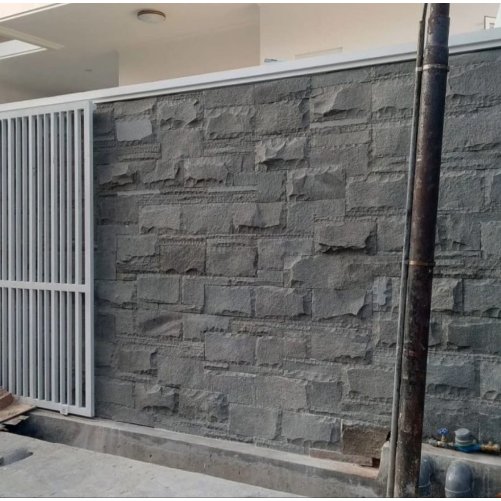 Batu alam andesit dinding RTA rata alam ukuran custume