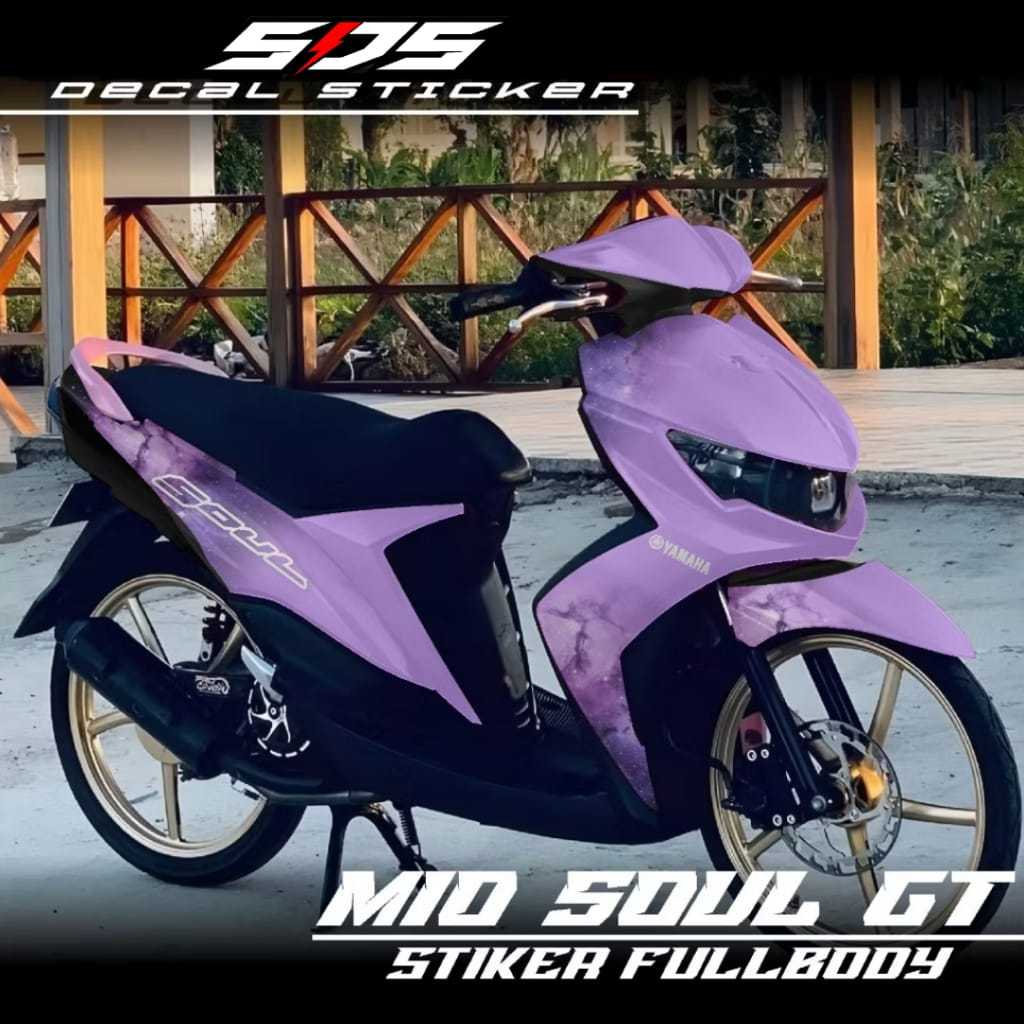 (COD) Decal Stiker Fullbody Mio Soul GT - Stiker Variasi Mio Soul GT Full Body Motif Gradasi Galaksi