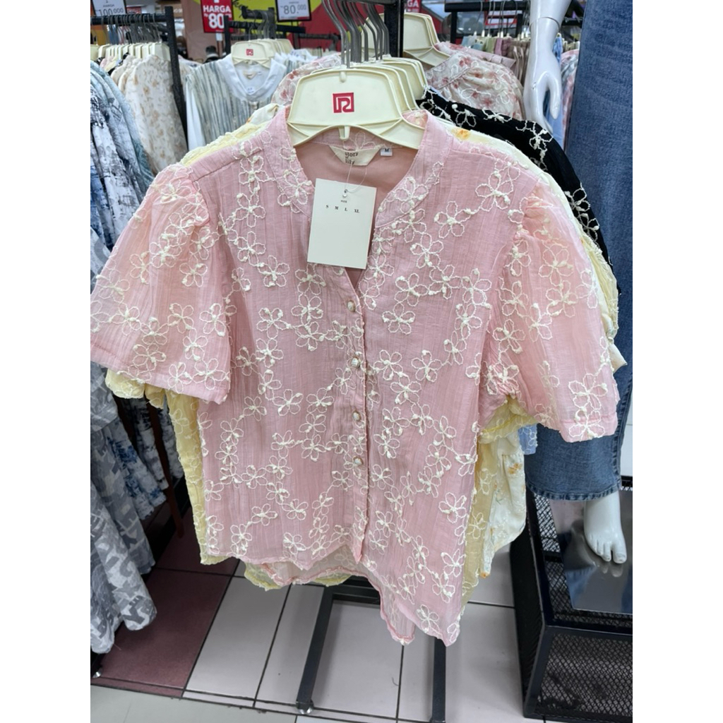 STORY OF LILY || ATASAN WANITA || BLOUSE KATBOL LENGAN PENDEK