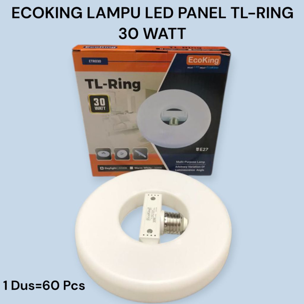 ECOKING LAMPU LED PANEL TL-RING 30 WATT