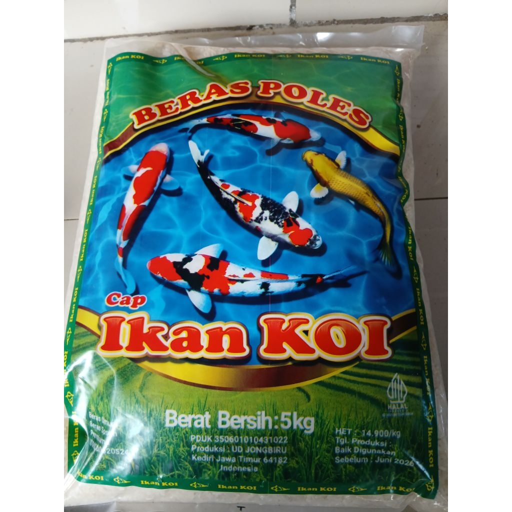 beras 5kg cap ikan koi pulen enak
