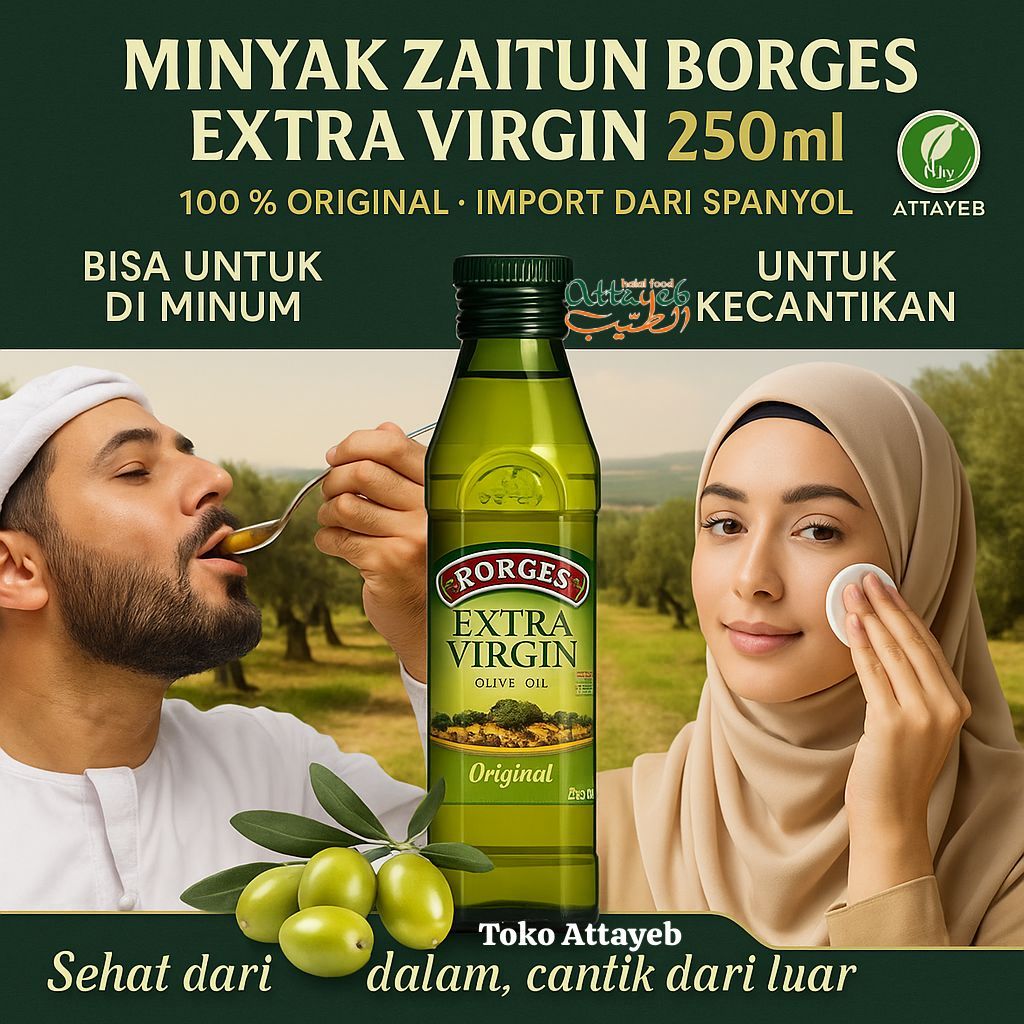 

Minyak Zaitun Borges 100% Original Extra Virgin 250ml impor dari Spanyol Minyak Zaitun Borges