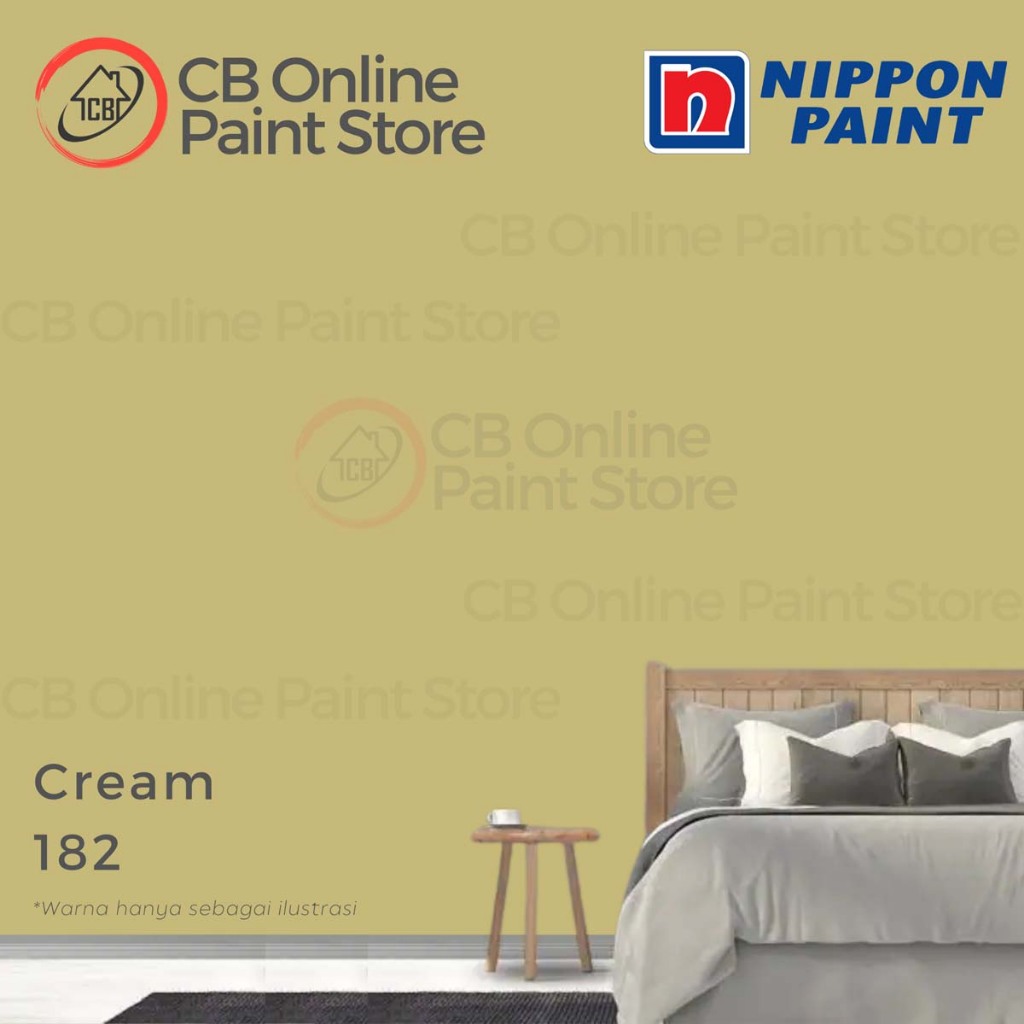 CAT TEMBOK NIPPON PAINT - CREAM 182 - LITER